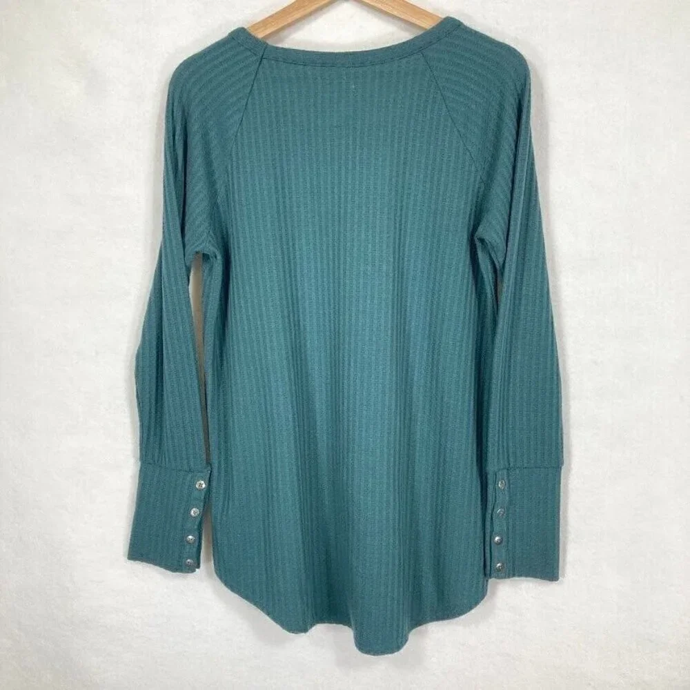 Chaser Waffle Thermal Tunic Top Outdoor Minimalist Comfort Boho Neutral L